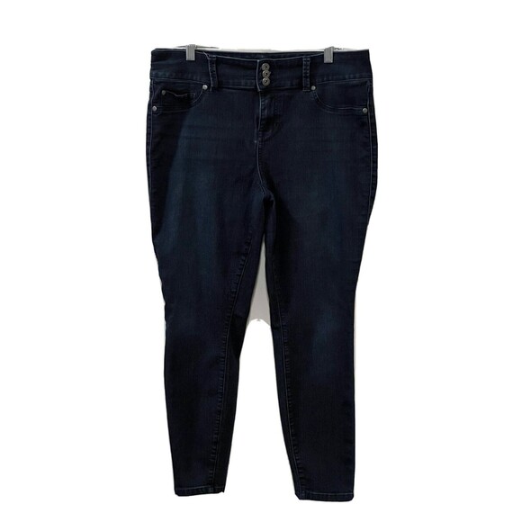 Torrid Womens Jegging Jeans SZ 16R Dark Wash Blue Denim 3 Buttons Jeans - Picture 1 of 12